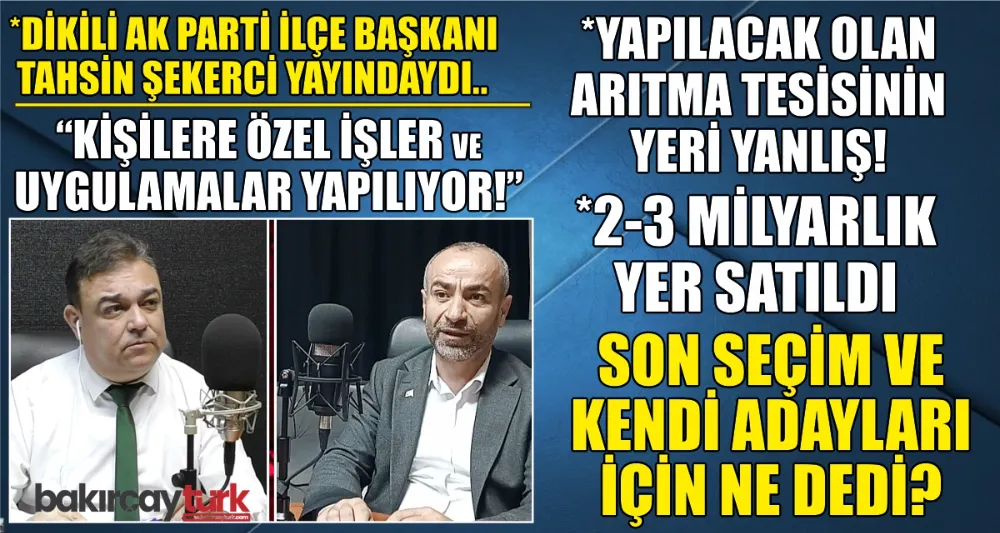 AK PARTİ İLÇE BAŞKANI ŞEKERCİ 