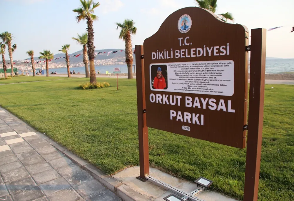 Dikili’de anlamlı park açılışı : Orkut Baysal adıyla yaşayacak