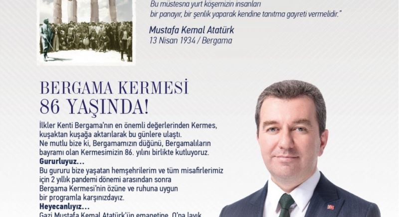 86. Uluslararası Bergama Kermes Festivali bugün başlıyor