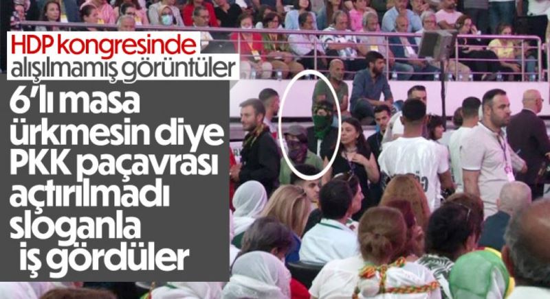 HDP kongresinde PKK elebaşı Abdullah Öcalan sloganları